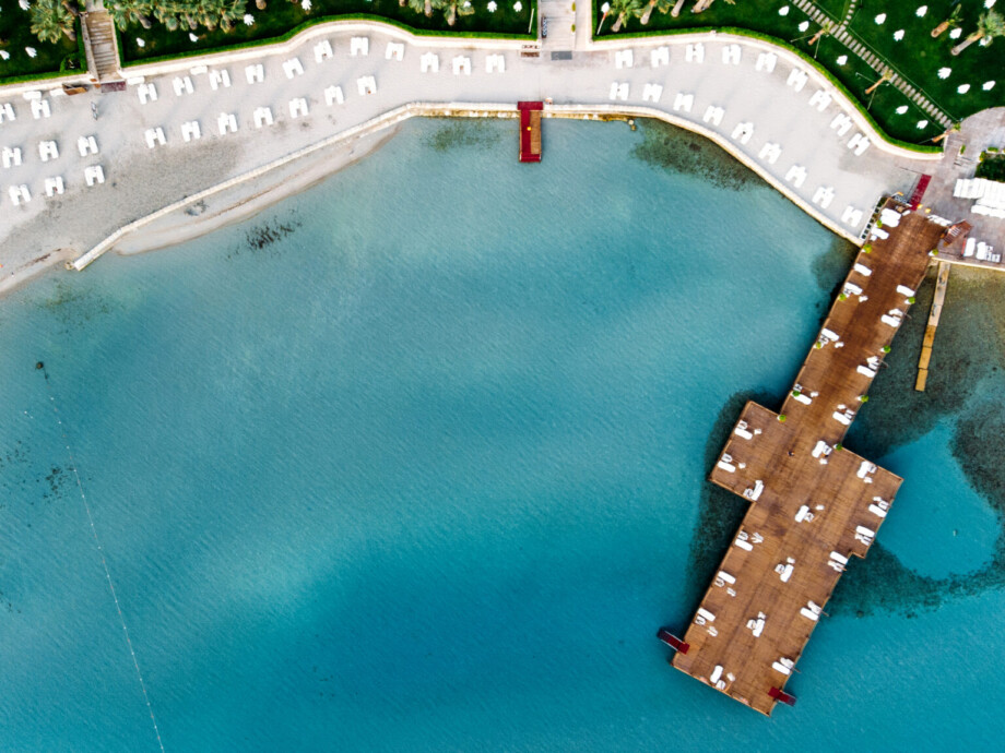 Aerial view of beach